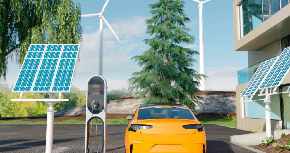 solar powered electric car charger