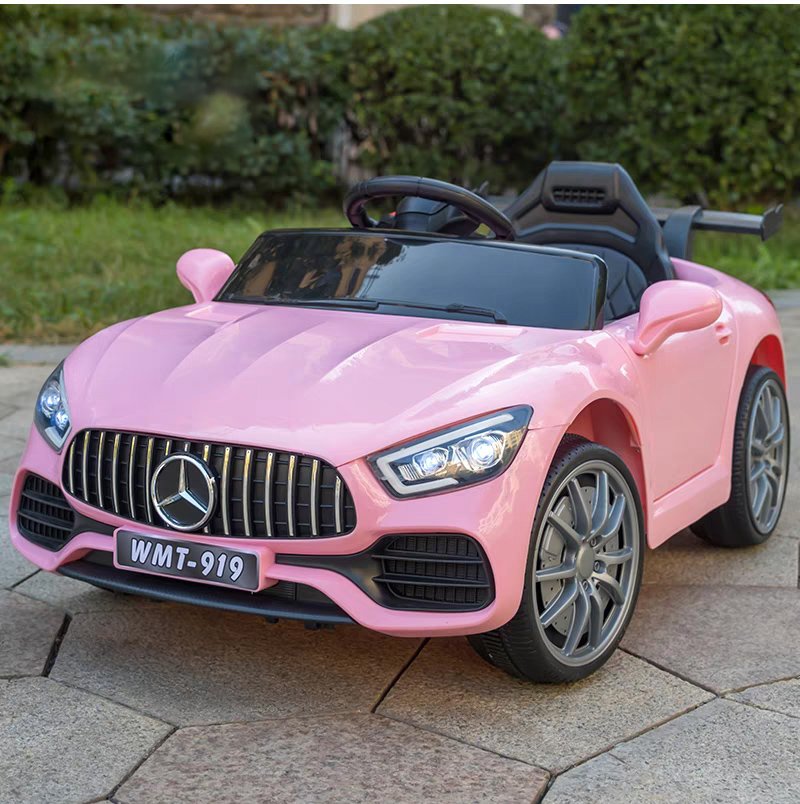 pink childs electric car