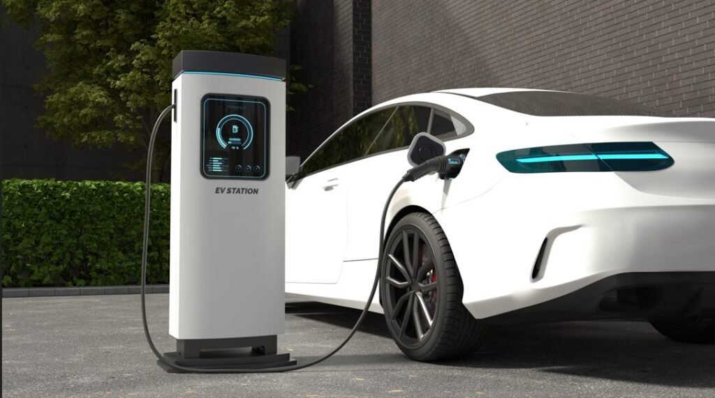 electric car charging pedestal