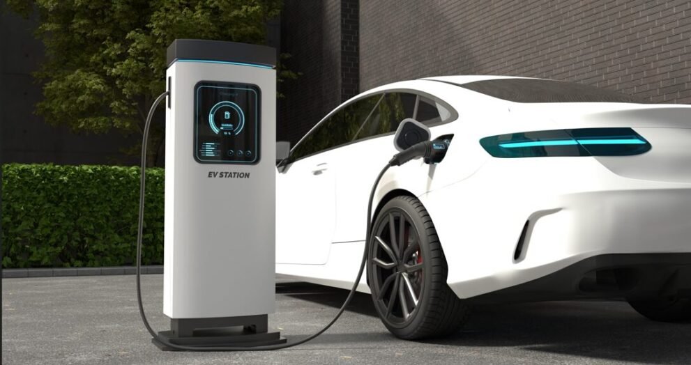 electric car charging pedestal