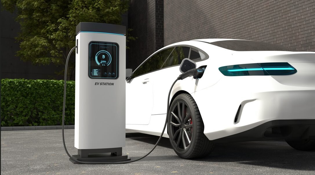 electric car charging pedestal